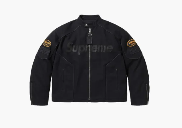 Supreme x Vanson Leathers x Cordura Cotton Jacket Black