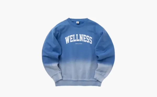 Sporty & Rich Wellness Ivy Crewneck Dip Dye Cornflower Blue