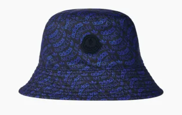 Moncler Genius + Adidas Originals Logo-Print Appliquéd Shell Bucket Hat Blue