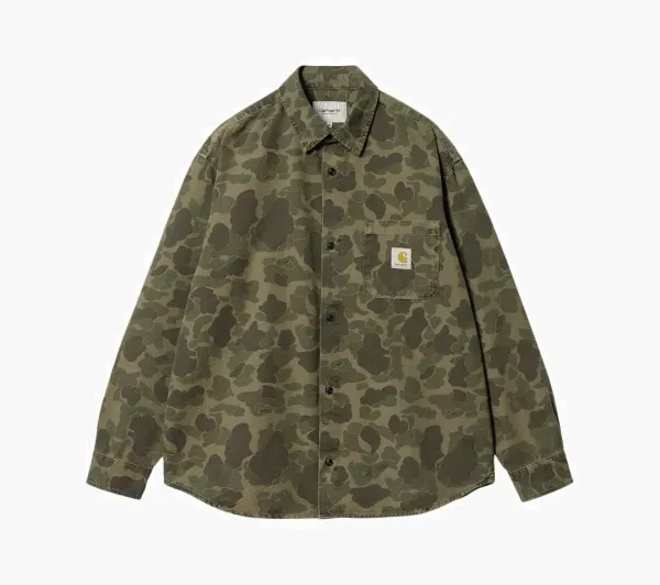 Carhartt WIP Camo Button Shirt Green