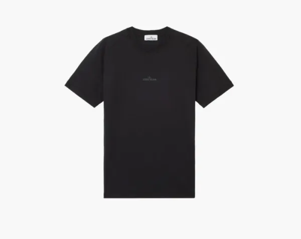 Stone Island Organic Cotton Jersey Slim fit T-Shirt Print Black