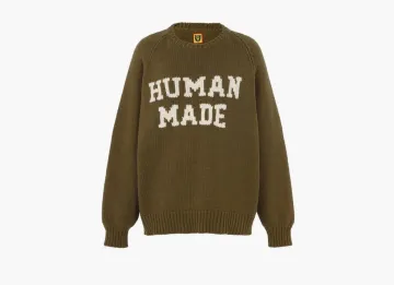 Human Made Raglan Knit Sweater Green