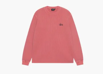 Stussy Basic Stock Long Sleeve Thermal Berry