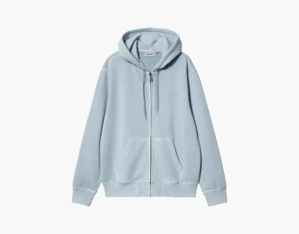 Carhartt WIP Duster Script Zip Hoodie Light Blue