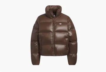 Adidas Originals Short Down Puffer Jacket Brown