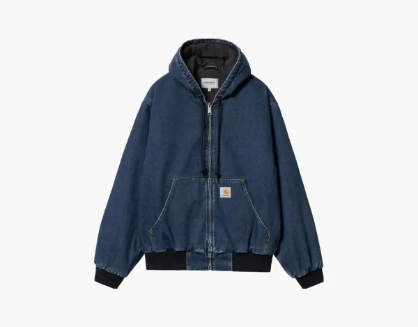 Carhartt WIP Active Jacket Hooded Blue Denim