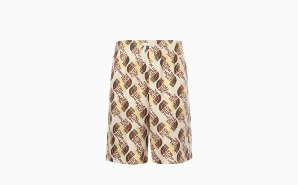 Gucci x The North Face Web Print Cotton Shorts Brown
