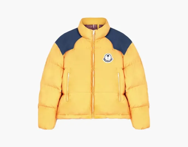 Moncler Down Jacket Unisex Yellow-blue