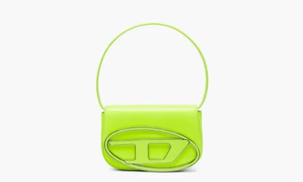 Diesel 1DR Shoulder Bag Neon Leather Yellow Fluo