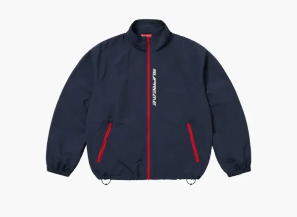 Supreme Contrast Zip Track Jacket Navy