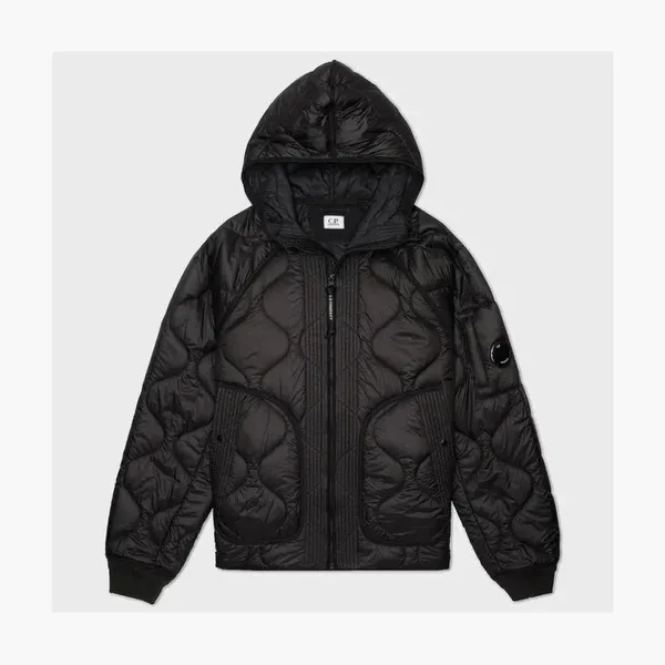 C.P. Company Liner Hooded Padded Jacket Black