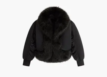 Kith Senna Faux Fur Reversible Bomber Black