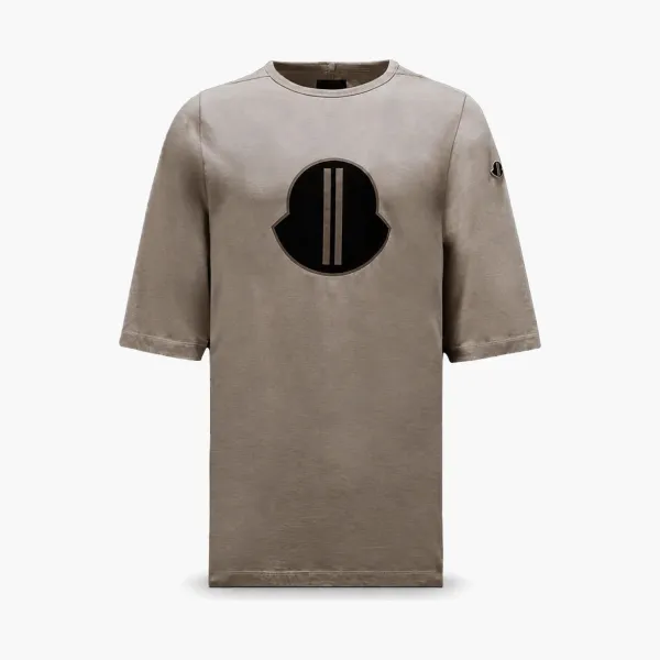Moncler x Rick Owens Logo Patch T-Shirt Dust