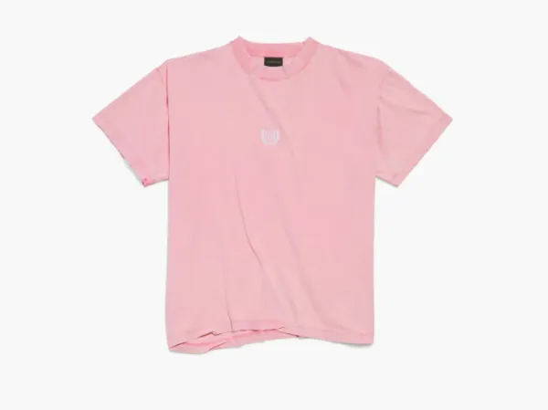 Balenciaga Laurel Classic Boxy T-Shirt Baby Pink