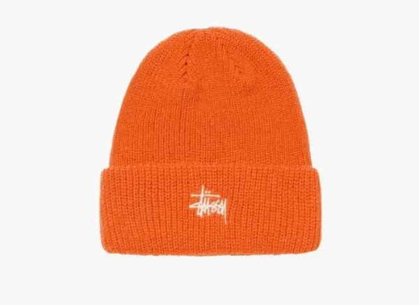 Stussy Basic Cuff Beanie Orange
