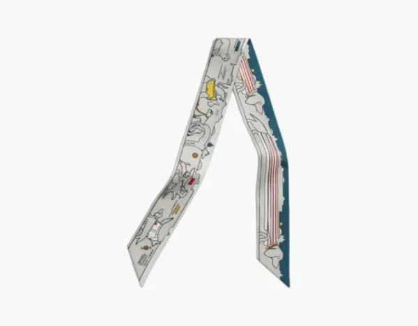Hermes Silk Scarf Grey