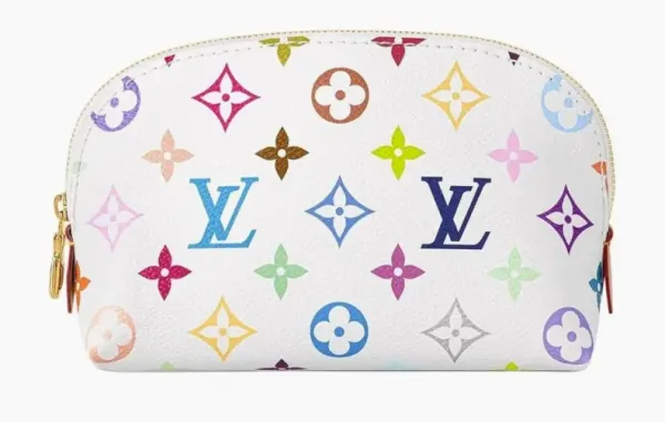 Louis Vuitton x TM Monogram Multicolor Cosmetic Pouch PM White