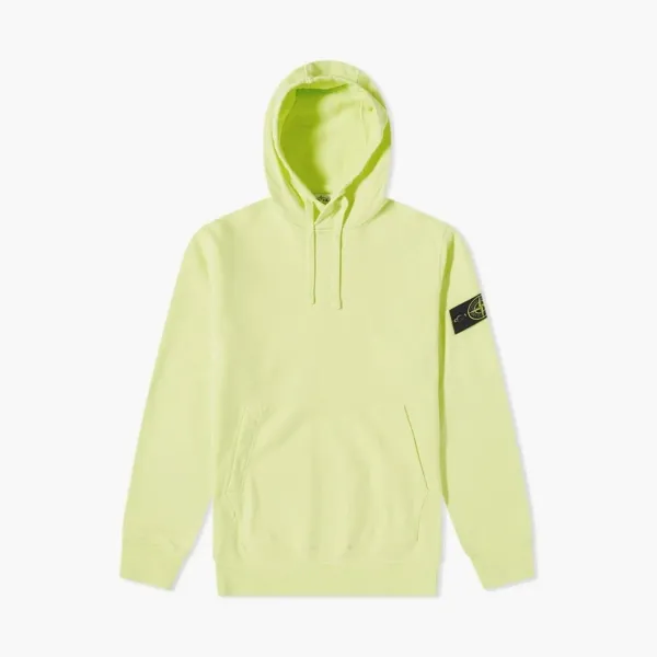 Stone Island Garment Dyed Popover Hoodie Lemon