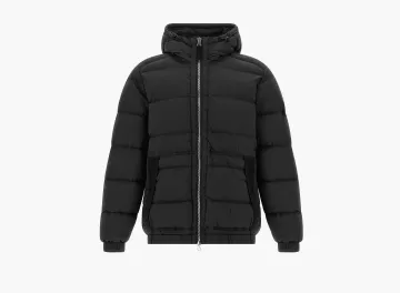 Stone Island Seamless Tunnel Nylon Down Jacket Black