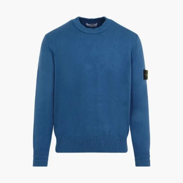 Stone Island Compass Badge Crewneck Sweater Avio Blue