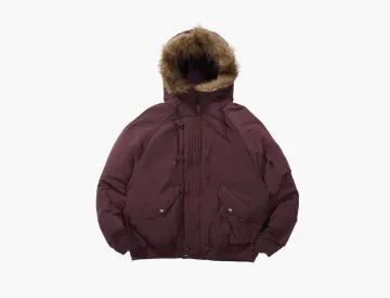 Nothomme Monterest N2B Windproof Detachable Fur Collar Down Jacket Cabernet Sauvignon Red