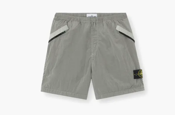 Stone Island Nylon Metal Econyl Shorts Pearl Grey