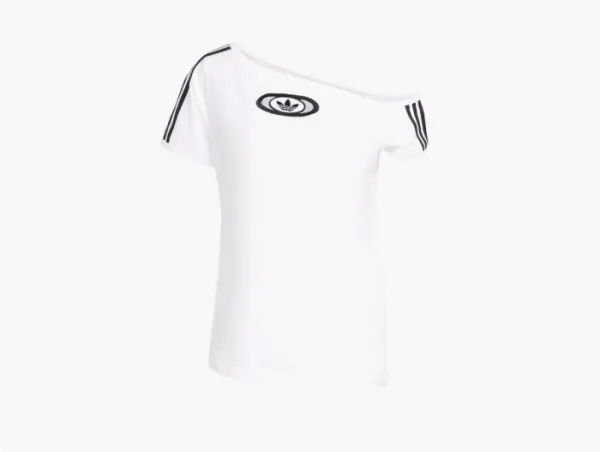 Adidas Originals Campus 2000 Off Shoulder Tee White