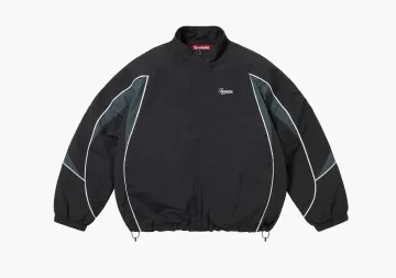 Supreme Contrast Piping Track Jacket Black