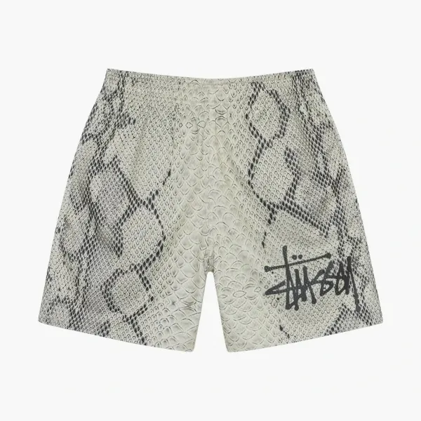 Stussy Basic Snake Mesh Shorts Bone