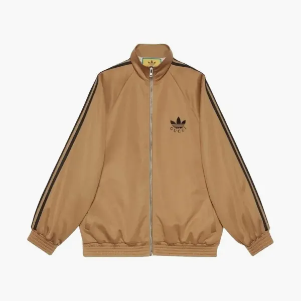 Adidas Gucci X Cotton Jersey Zip Jacket Beige / Black