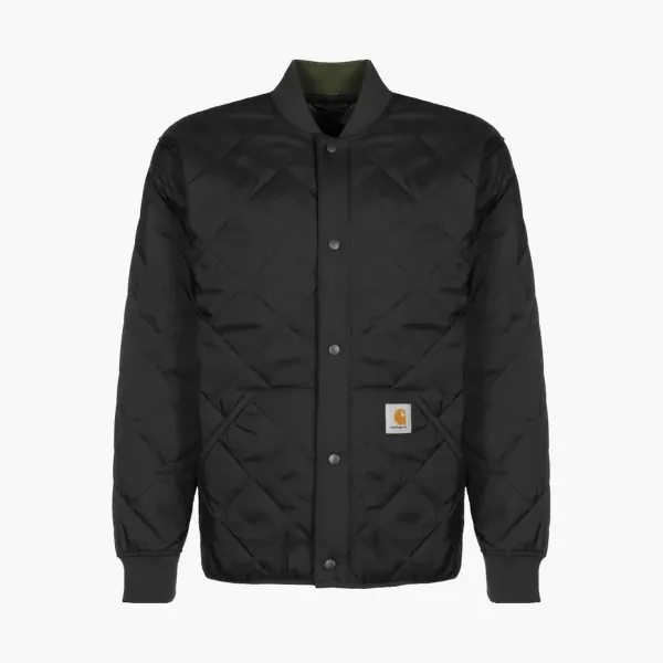 Carhartt WIP Quilted Liner Jacket Black Collared