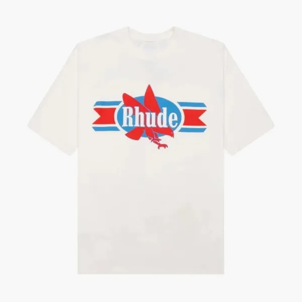 RHUDE Chevron Eagle Tee Vintage White