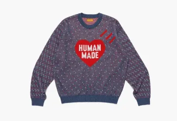 Human Made Heart Knit Sweater Navy