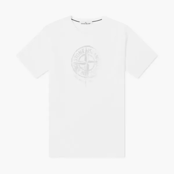 Stone Island Reflective One Badge Print T-shirt White