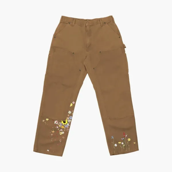 Carhartt Double Knee Floral Carpenter Pants Brown