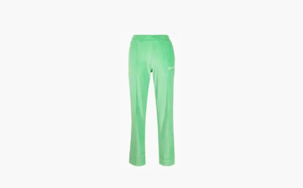 Sporty & Rich Italic Logo Embroidered Velour Track Pant WMNS Green/White