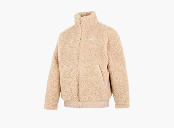 Nike Swoosh Plush Jacket Beige