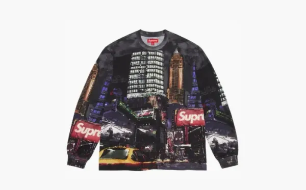 Supreme Skyline Sequin Long-Sleeve Top Black/Night