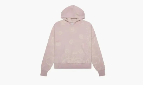 RHUDE Knit Bandana Hoodie Pink