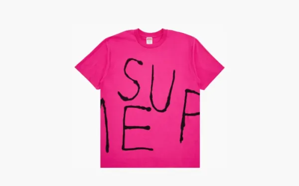 Supreme Painted Tee Fuchsia