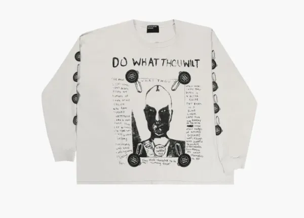 Enfants Riches Déprimés Do What Thou Wilt Long-Sleeve T-Shirt Faded White