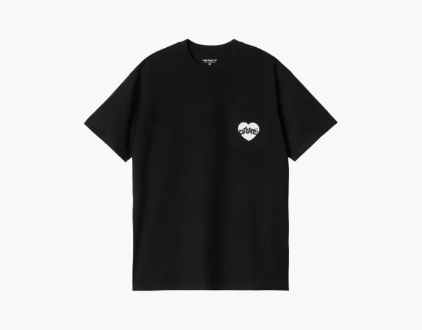 Carhartt WIP Amour Heart Pocket T-Shirt Black