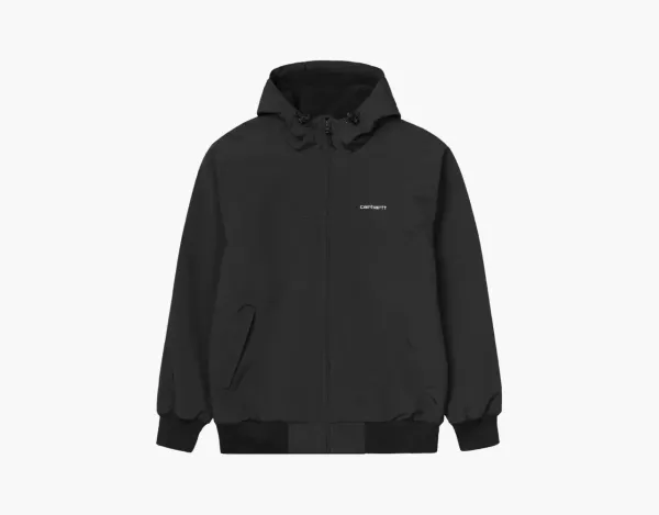 Carhartt WIP FW22 Hooded Sail Jacket - Black Logo