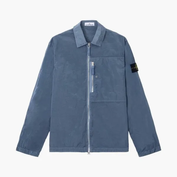 Stone Island Nylon Metal Econyl Overshirt  Avio Blue
