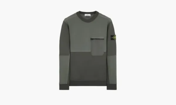 Stone Island Lightweight Cotton Sweatshirt Olive