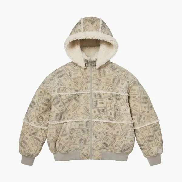 Supreme x MM6 Maison Margiela Hooded Shearling Bomber Jacket Money