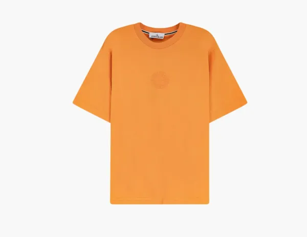 Stone Island Camo Compass Print T-Shirt Orange