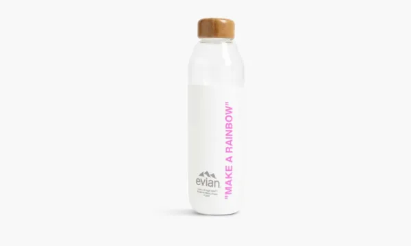 Virgil Abloh X Soma Make A Rainbow Refillable Glass Water Bottle White / Pink