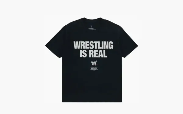 Cactus Jack by Travis Scott Wrestling is Real Real Tee Black