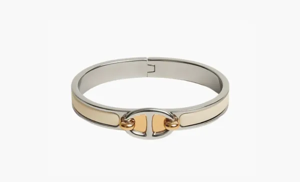 Hermes Mini Clic Chaine d'Ancre bracelet Ecru